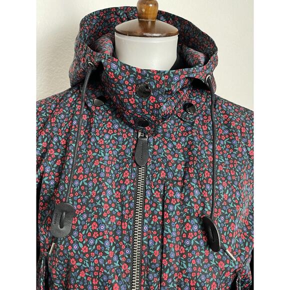 Coach Jacket Hoodie Bomber Varsity Multicolor Floral Windbreaker - Picture 13 of 15